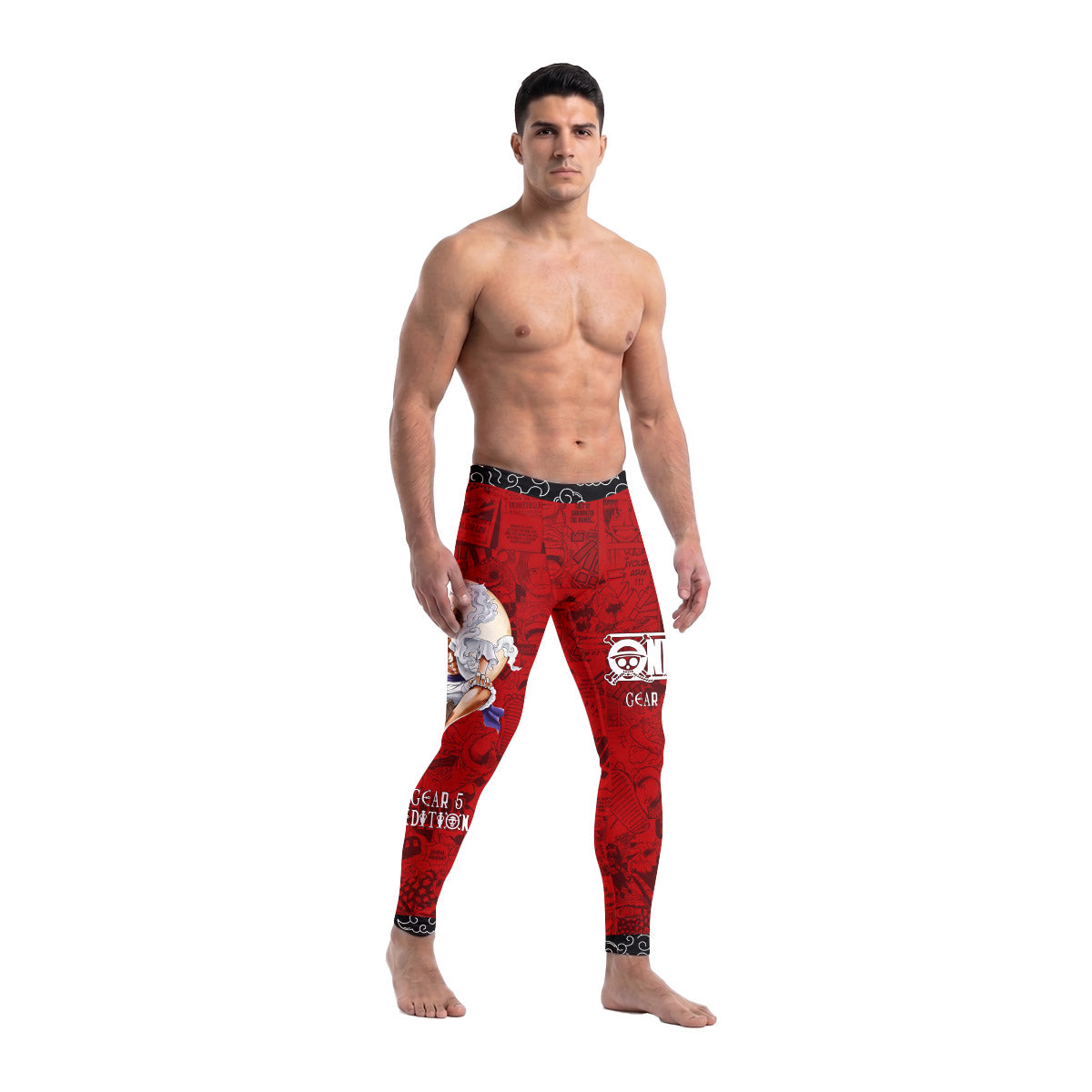 One Piece Luffy Gear 5 Men's Compression Leggings