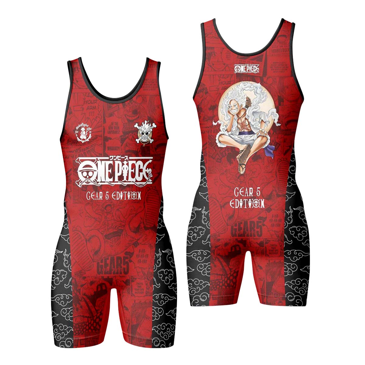 One Piece Luffy Gear 5 Wrestling Singlet