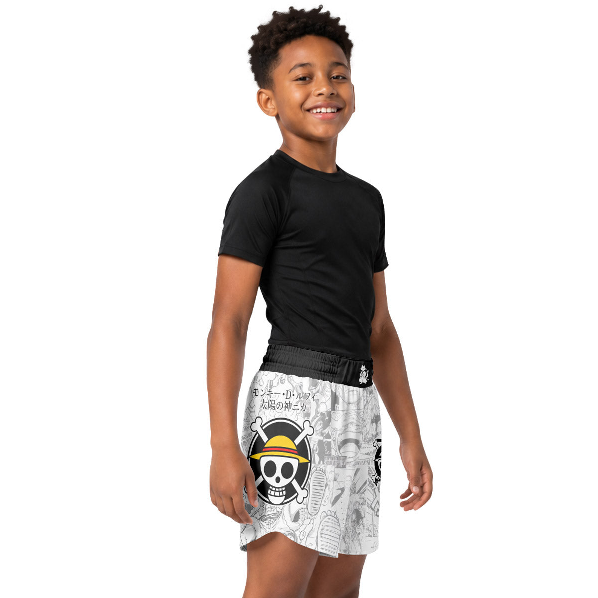 One Piece Manga Kids Grappling Shorts