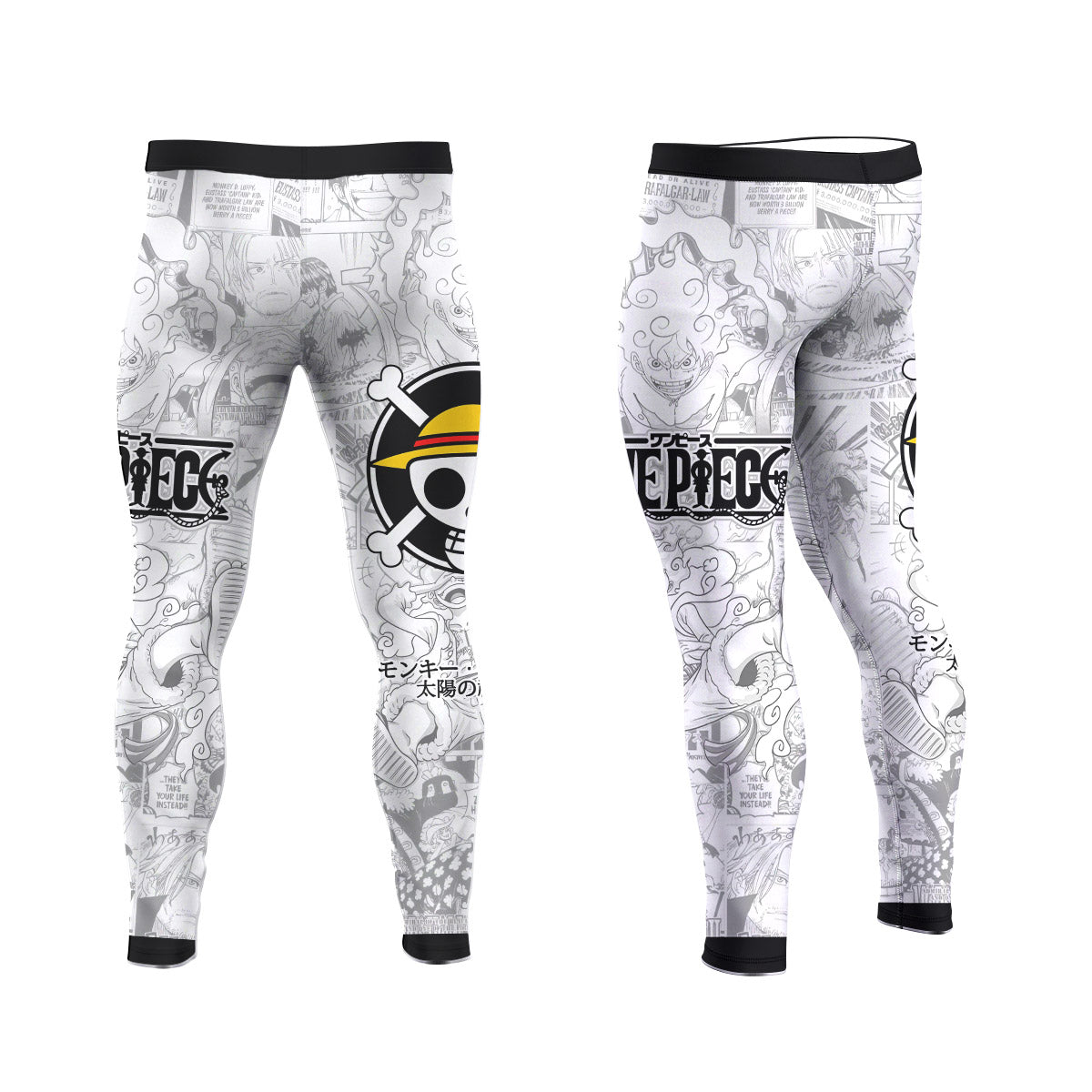 One Piece Manga Men's Compression Leggings