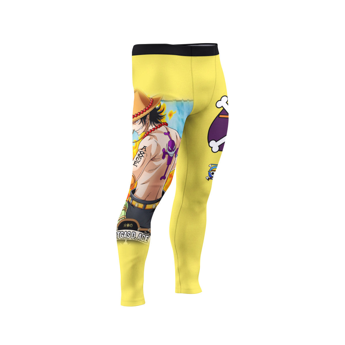  One Piece Portgas D Ace Men's Compression Leggings