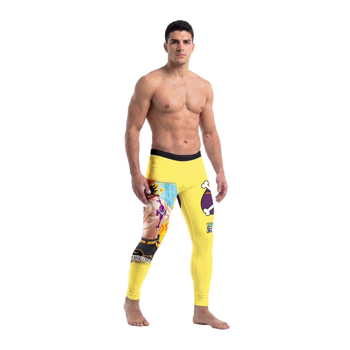  One Piece Portgas D Ace Men's Compression Leggings