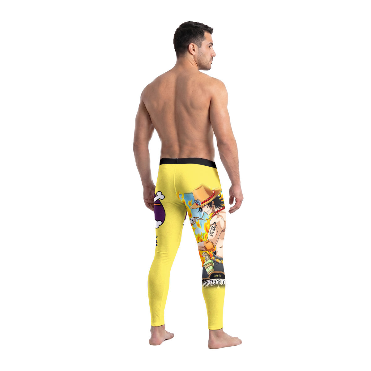  One Piece Portgas D Ace Men's Compression Leggings