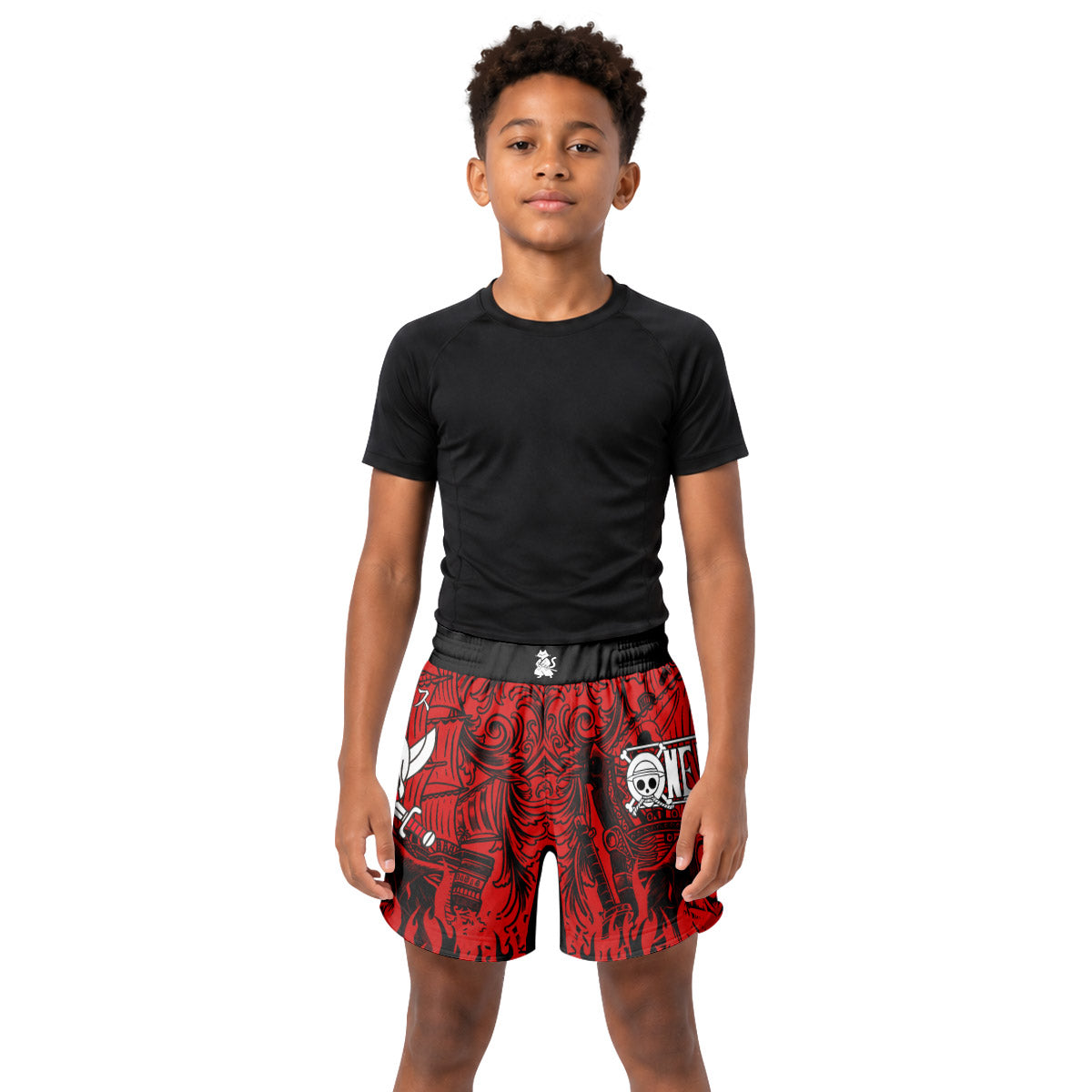One Piece Red Haired Shanks Kids Grappling Shorts