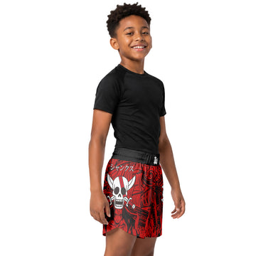 One Piece Red Haired Shanks Kids Grappling Shorts