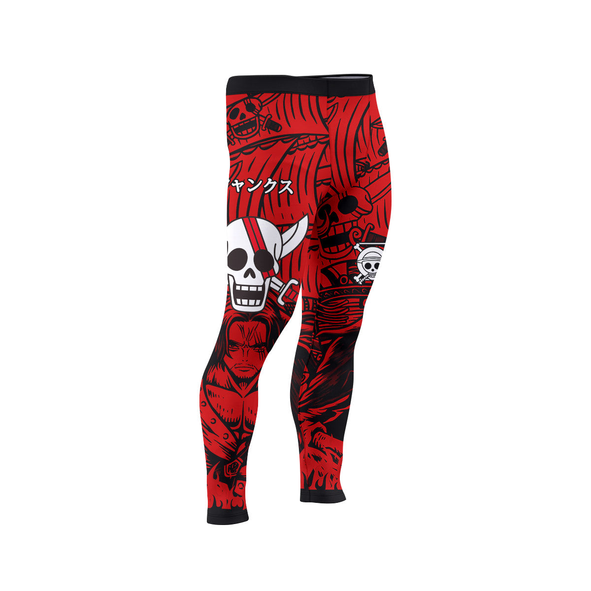 One Piece Red Haired Shanks Men's Compression Leggings