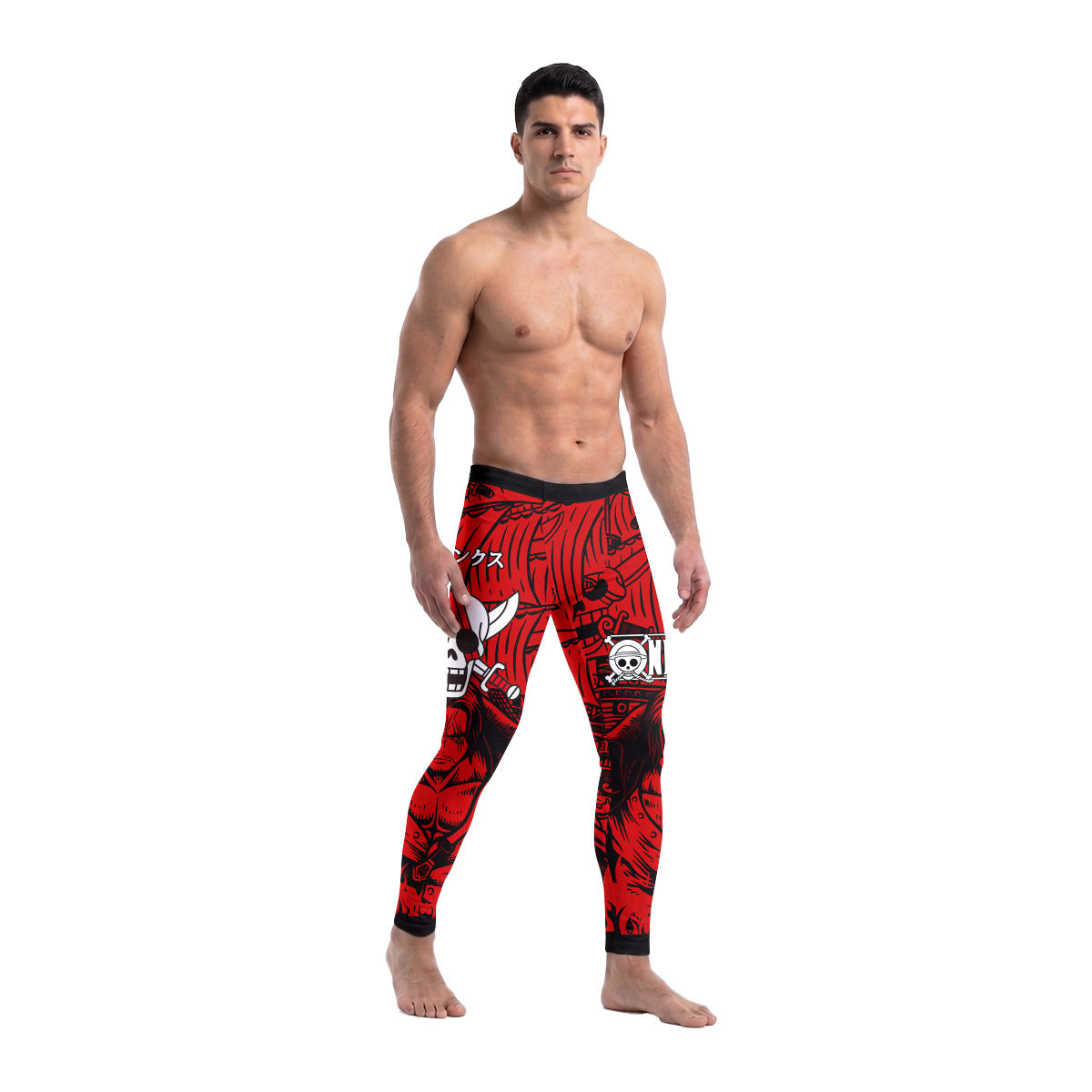 One Piece Red Haired Shanks Men's Compression Leggings