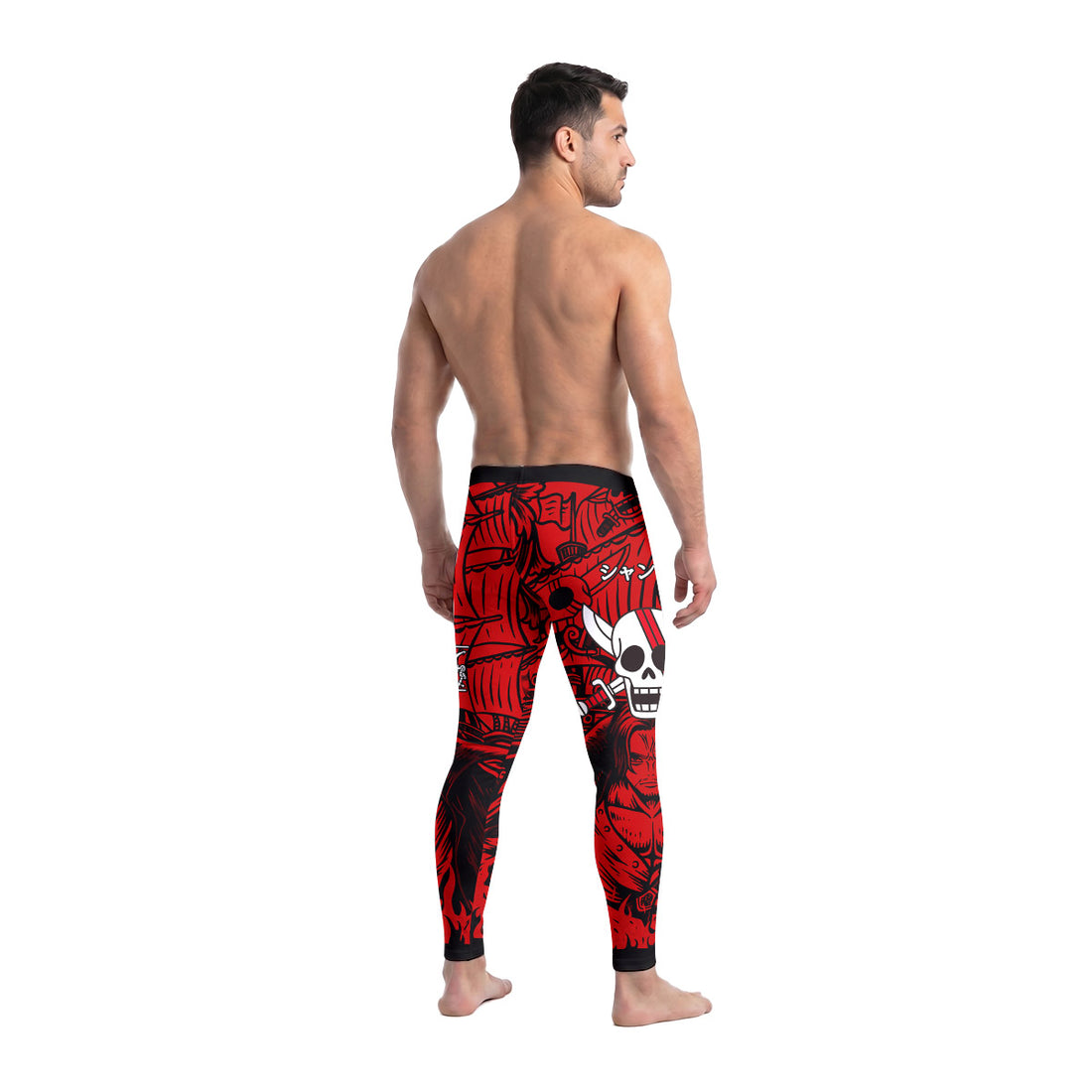 One Piece Red Haired Shanks Men's Compression Leggings