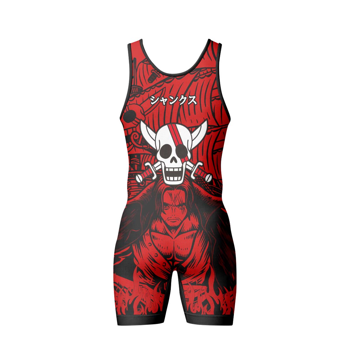 One Piece Red Haired Shanks Wrestling Singlet