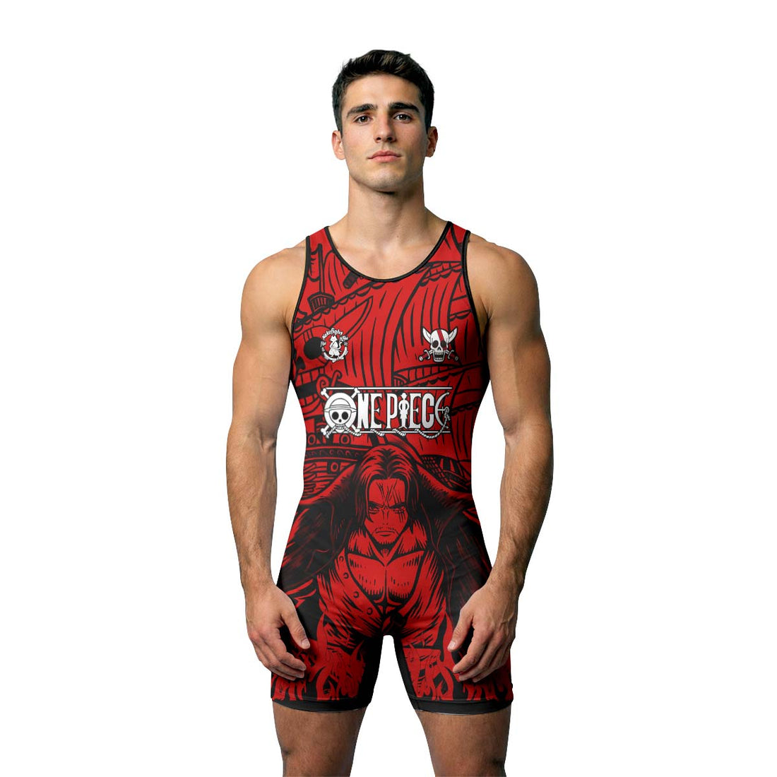 One Piece Red Haired Shanks Wrestling Singlet