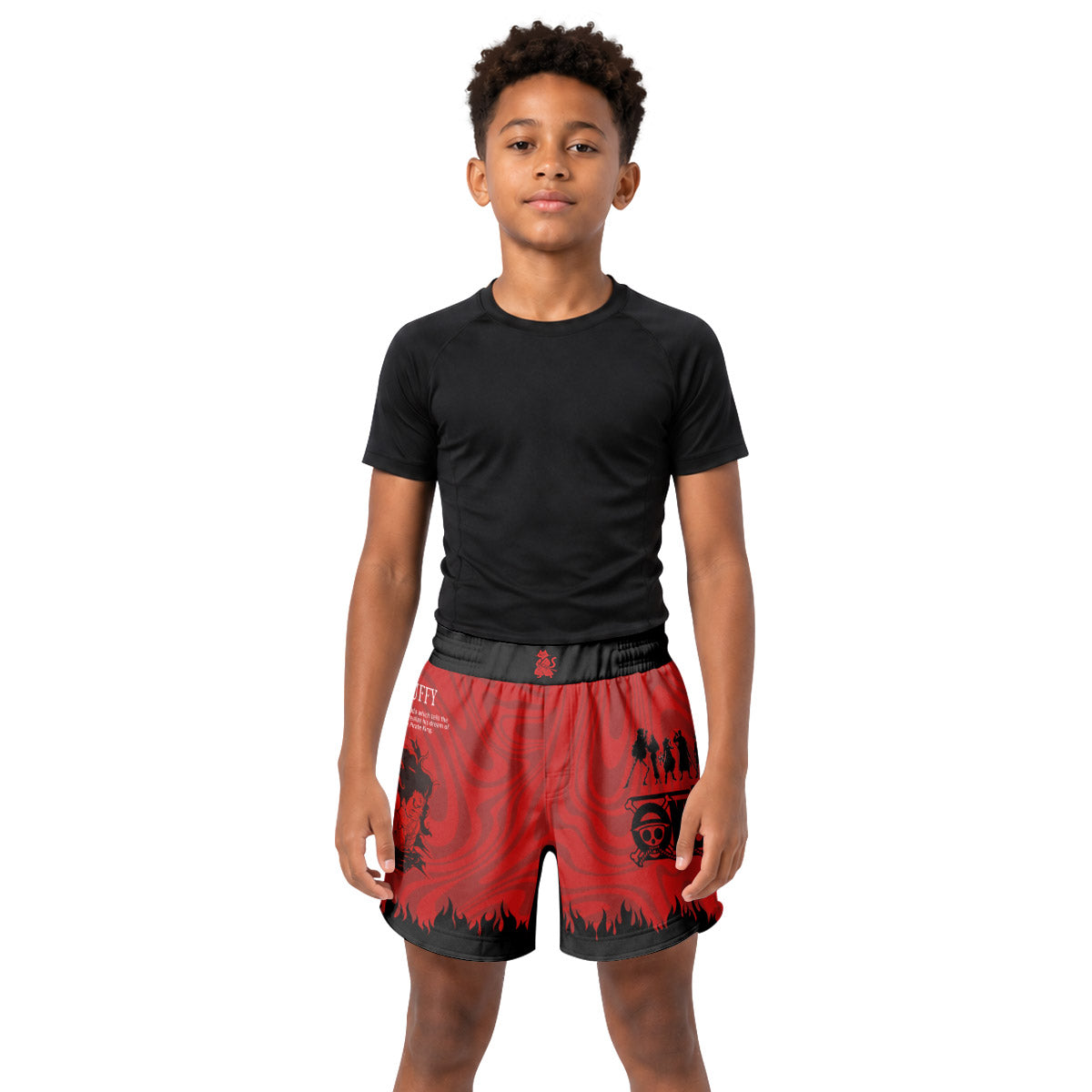 One Piece Straw Hat Kids Grappling Shorts