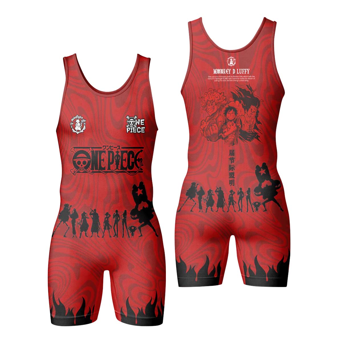 One Piece Straw Hat Wrestling Singlet