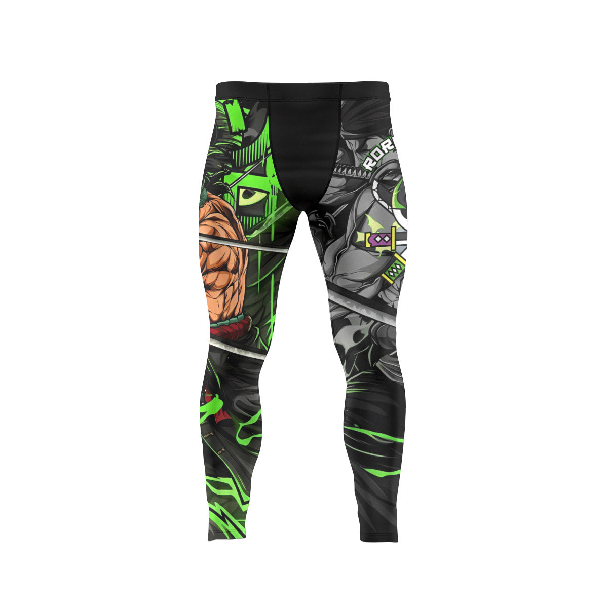  One Piece Zoro Oni Giri Men's Compression Leggings