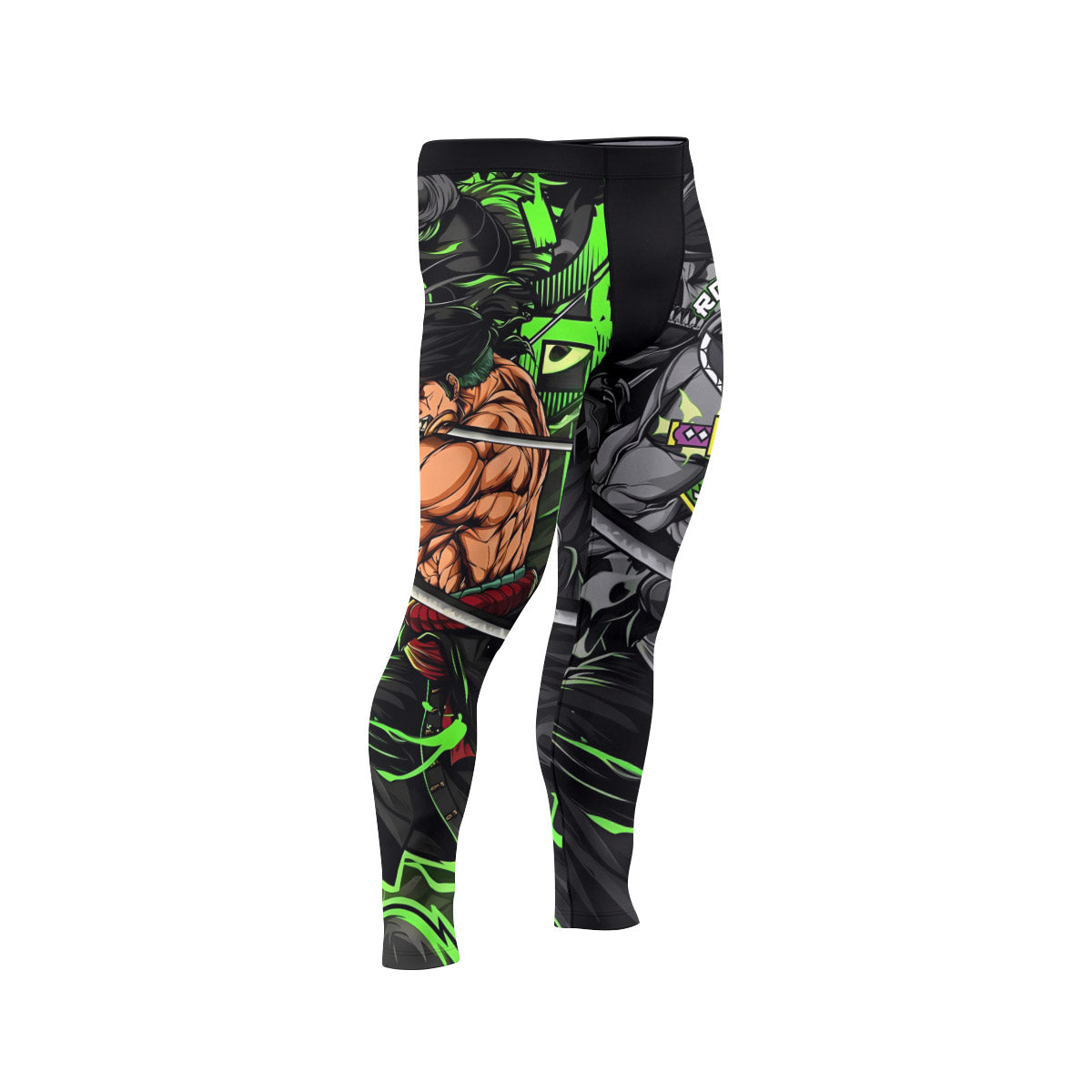  One Piece Zoro Oni Giri Men's Compression Leggings