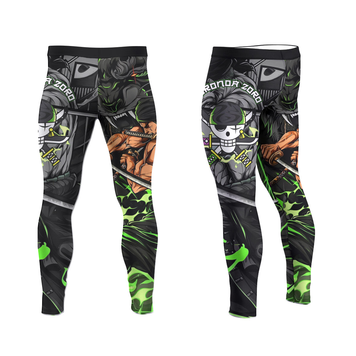  One Piece Zoro Oni Giri Men's Compression Leggings
