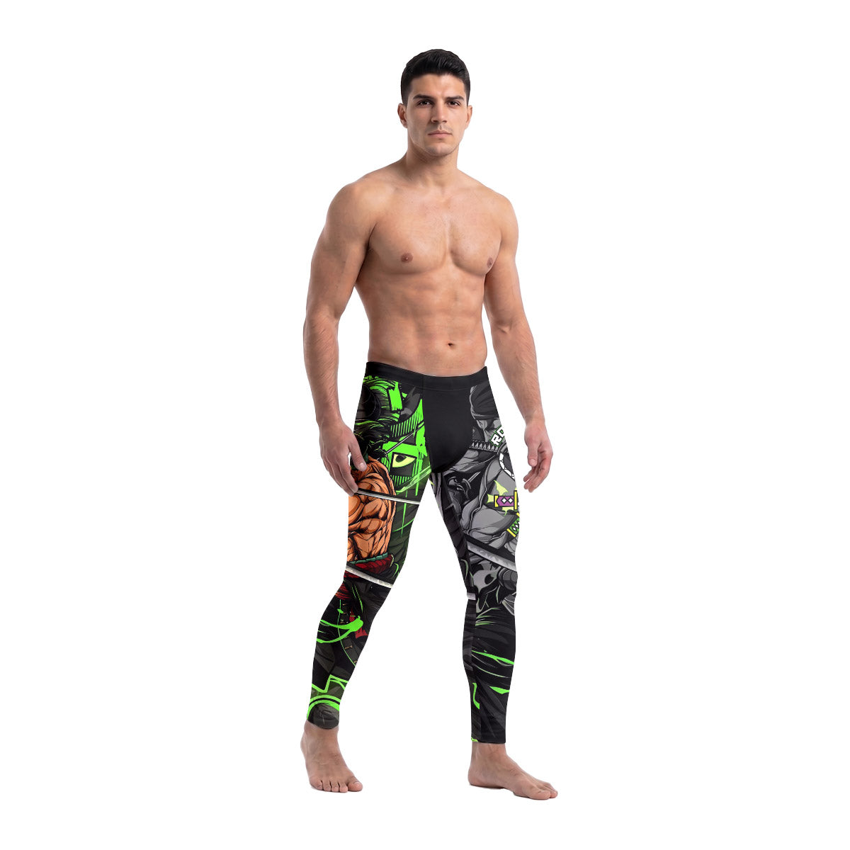  One Piece Zoro Oni Giri Men's Compression Leggings