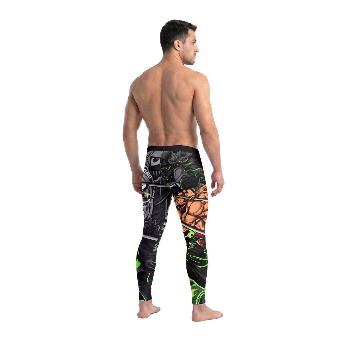  One Piece Zoro Oni Giri Men's Compression Leggings