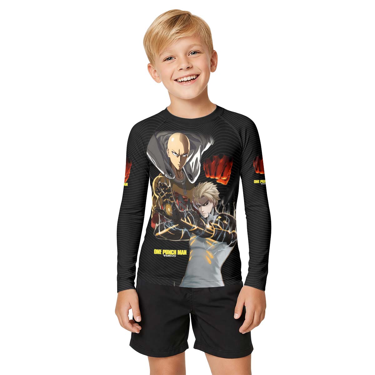 One Puch Man Saitama And Genos Kid Rash Guard