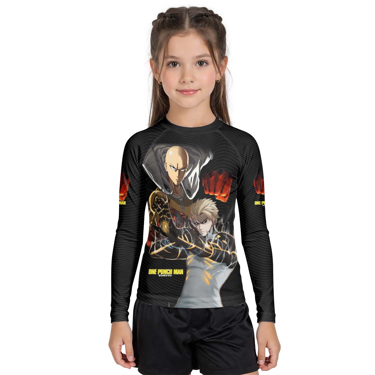 One Puch Man Saitama And Genos Kid Rash Guard
