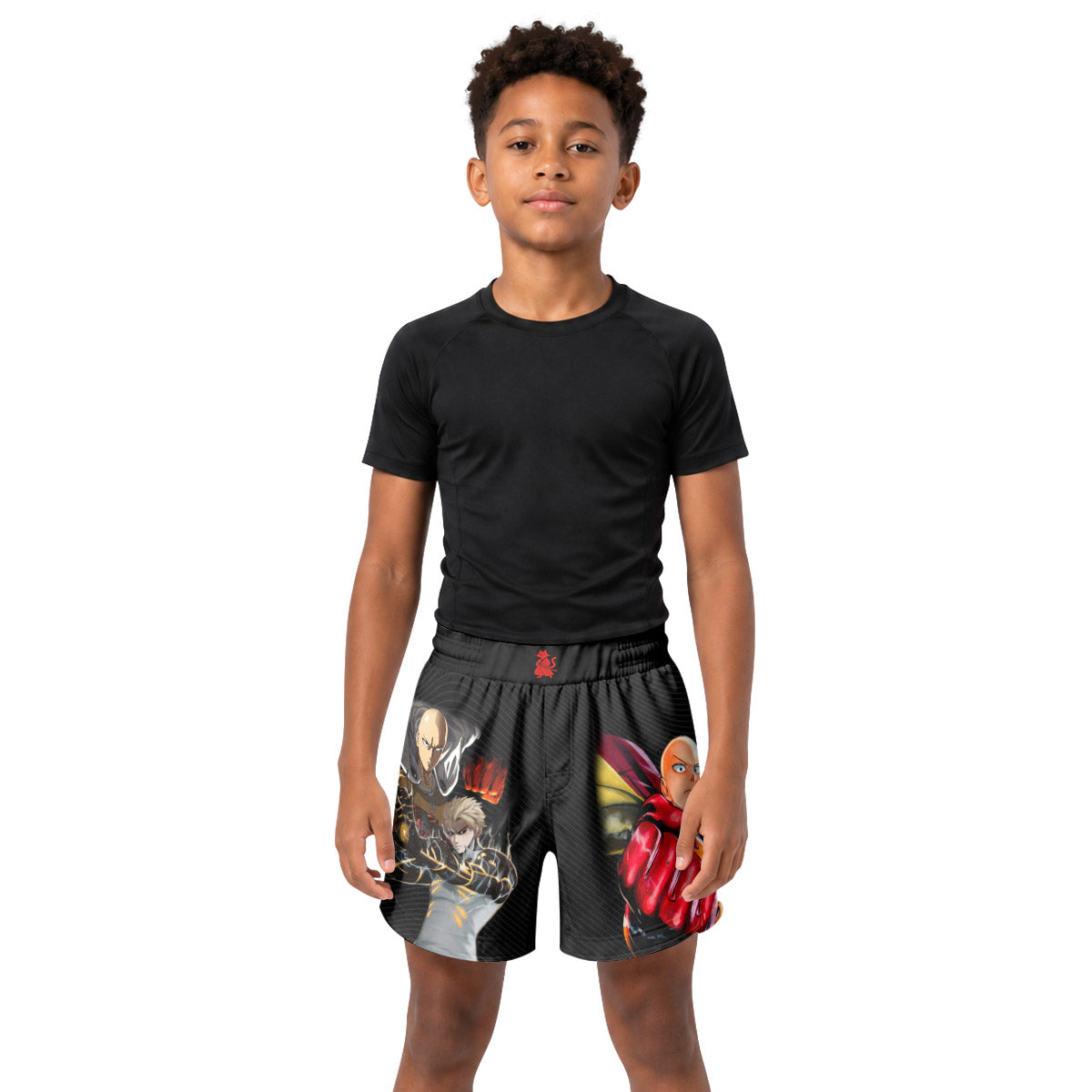 One Puch Man Saitama And Genos Kids Grappling Shorts