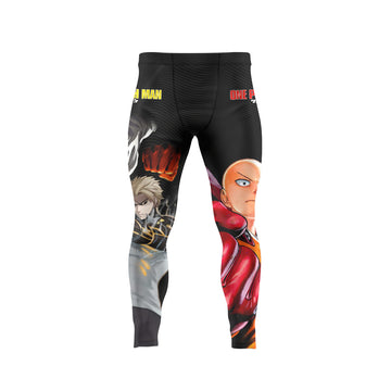  One Puch Man Saitama And Genos Men's Compression Leggings