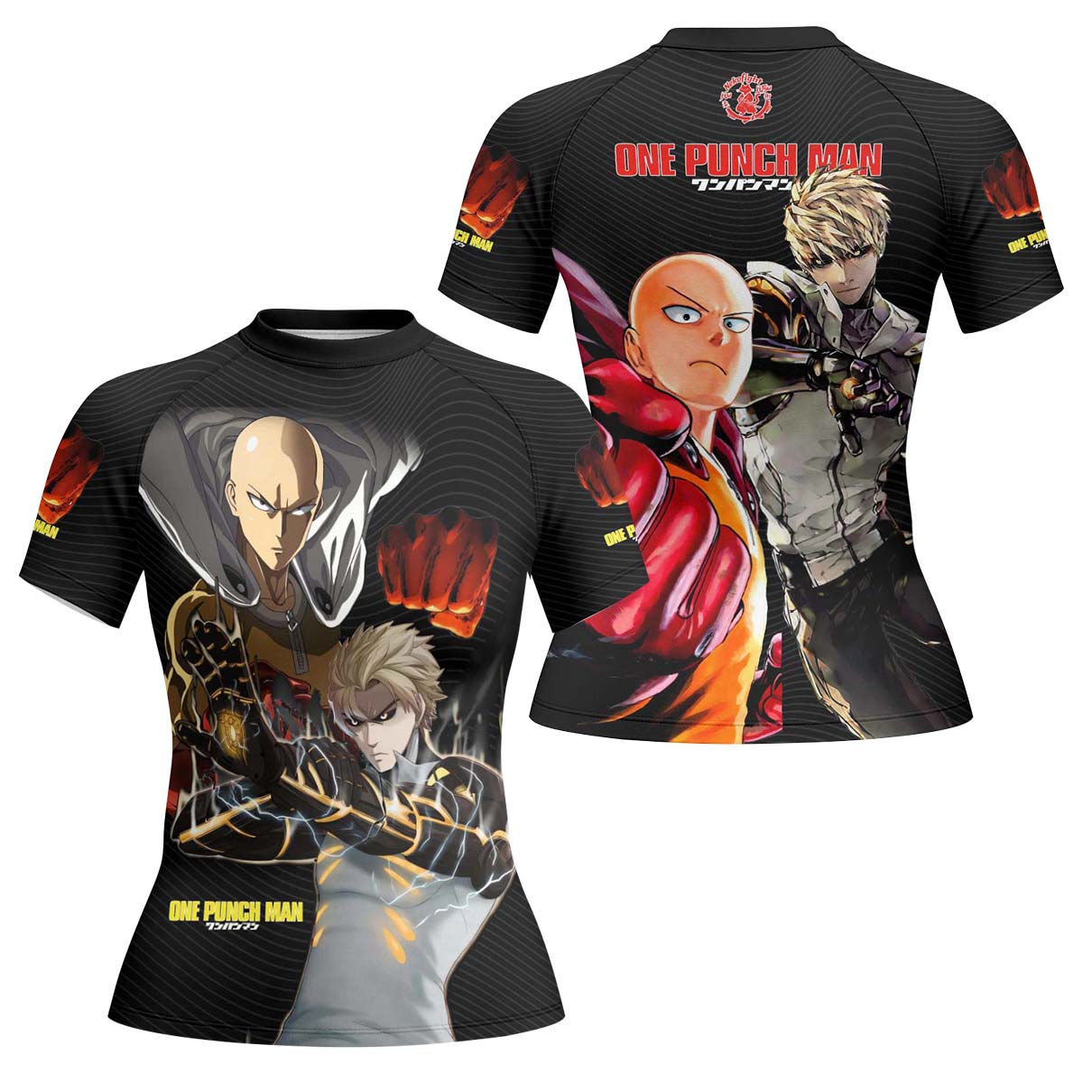 One Puch Man Saitama And Genos Rash Guard