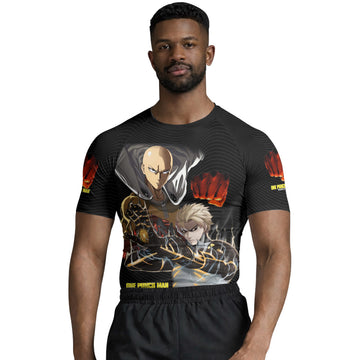  One Puch Man Saitama And Genos Rash Guard