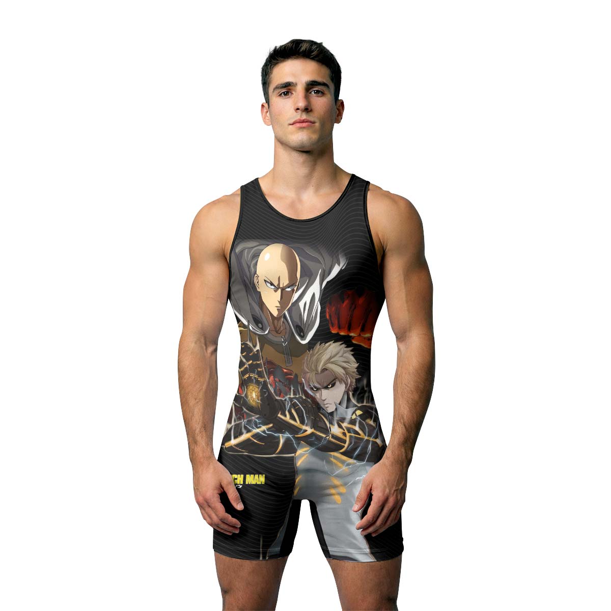 One Puch Man Saitama And Genos Wrestling Singlet