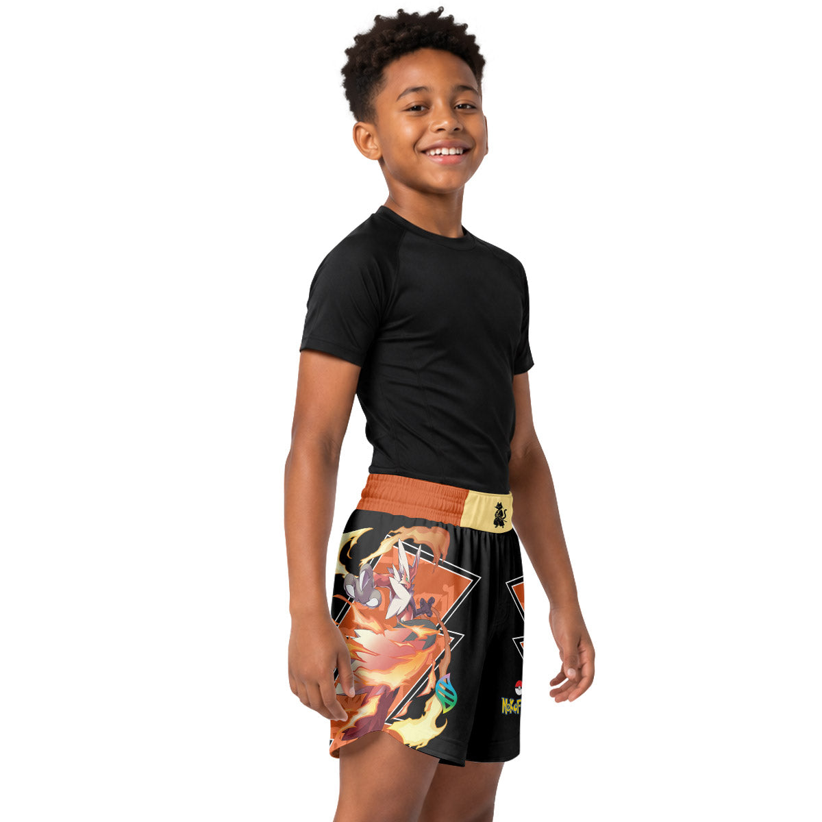 Pokemon Mega Blaziken Kids Grappling Shorts