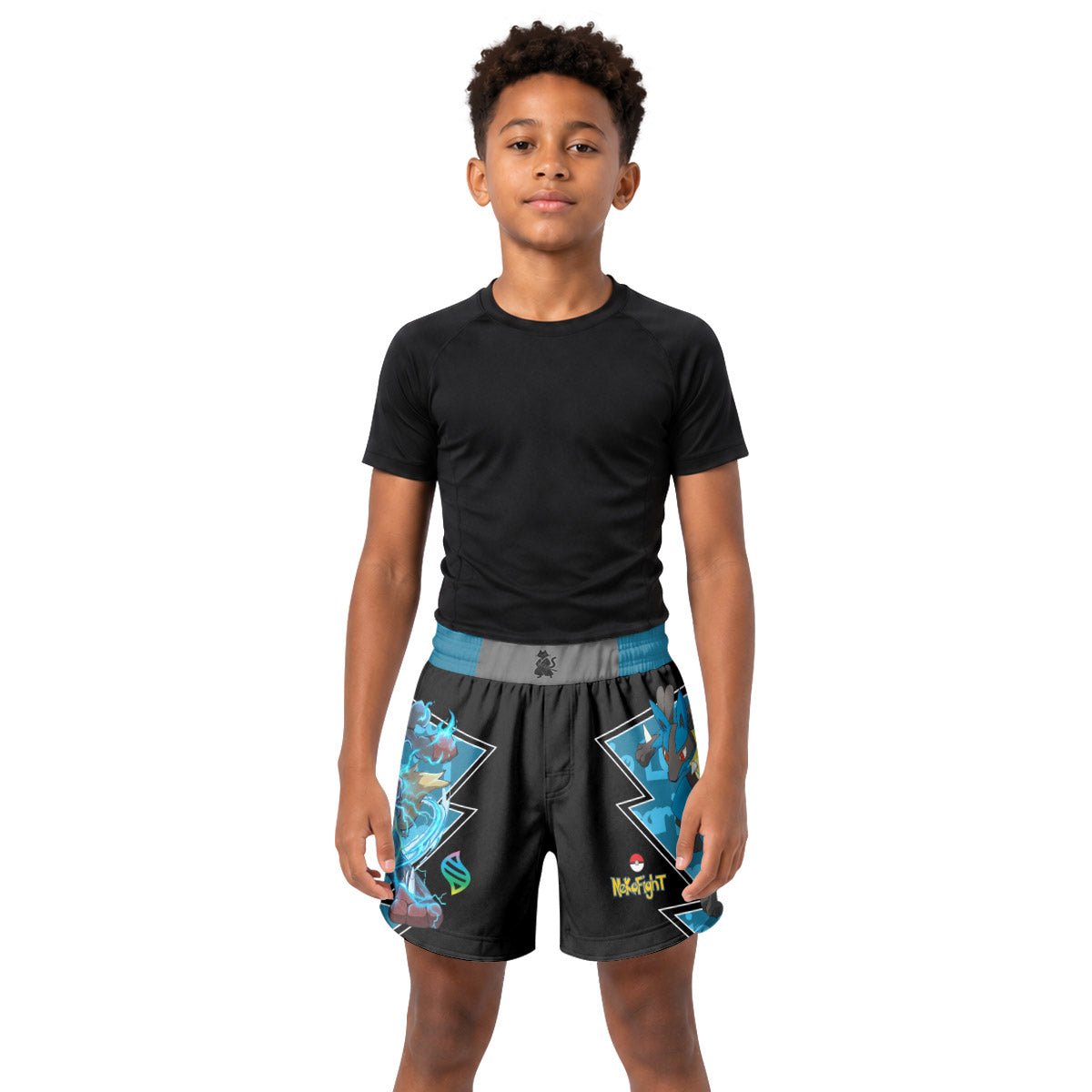 Pokemon Mega Lucario Kids Grappling Shorts