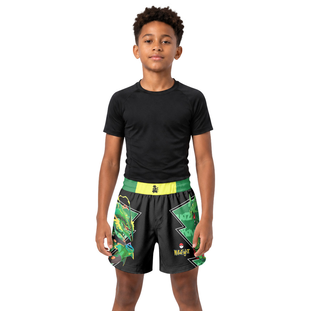 Pokemon Mega Rayquaza Kids Grappling Shorts