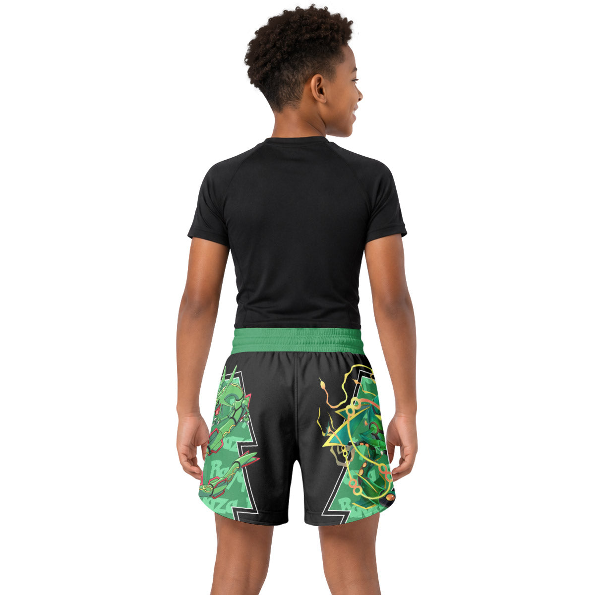 Pokemon Mega Rayquaza Kids Grappling Shorts