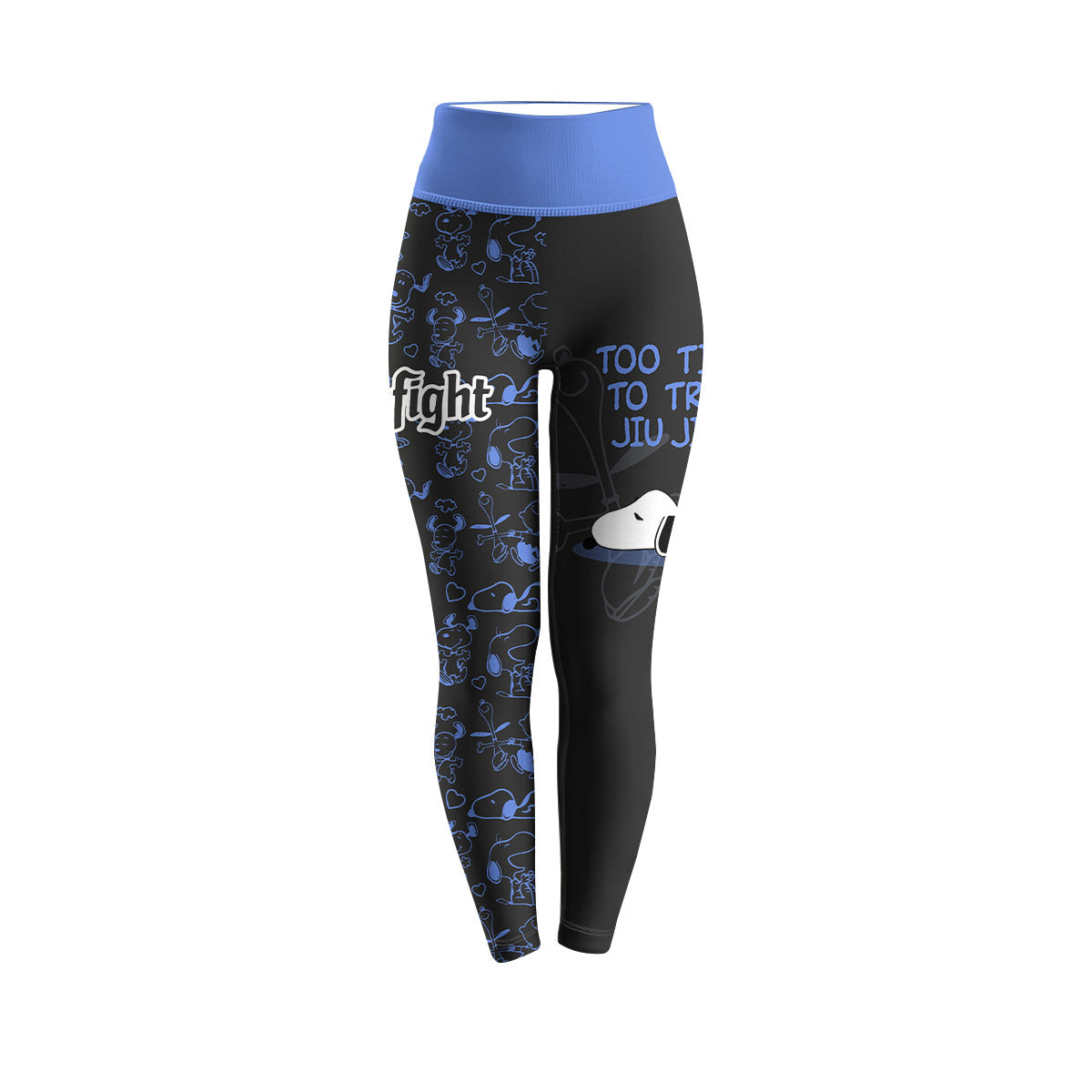 Snoopy Too Tired Too Train Blue Women's Leggings