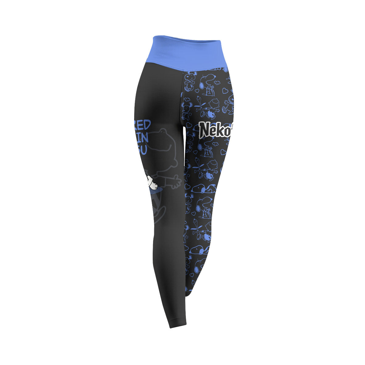 Snoopy Too Tired Too Train Blue Women's Leggings
