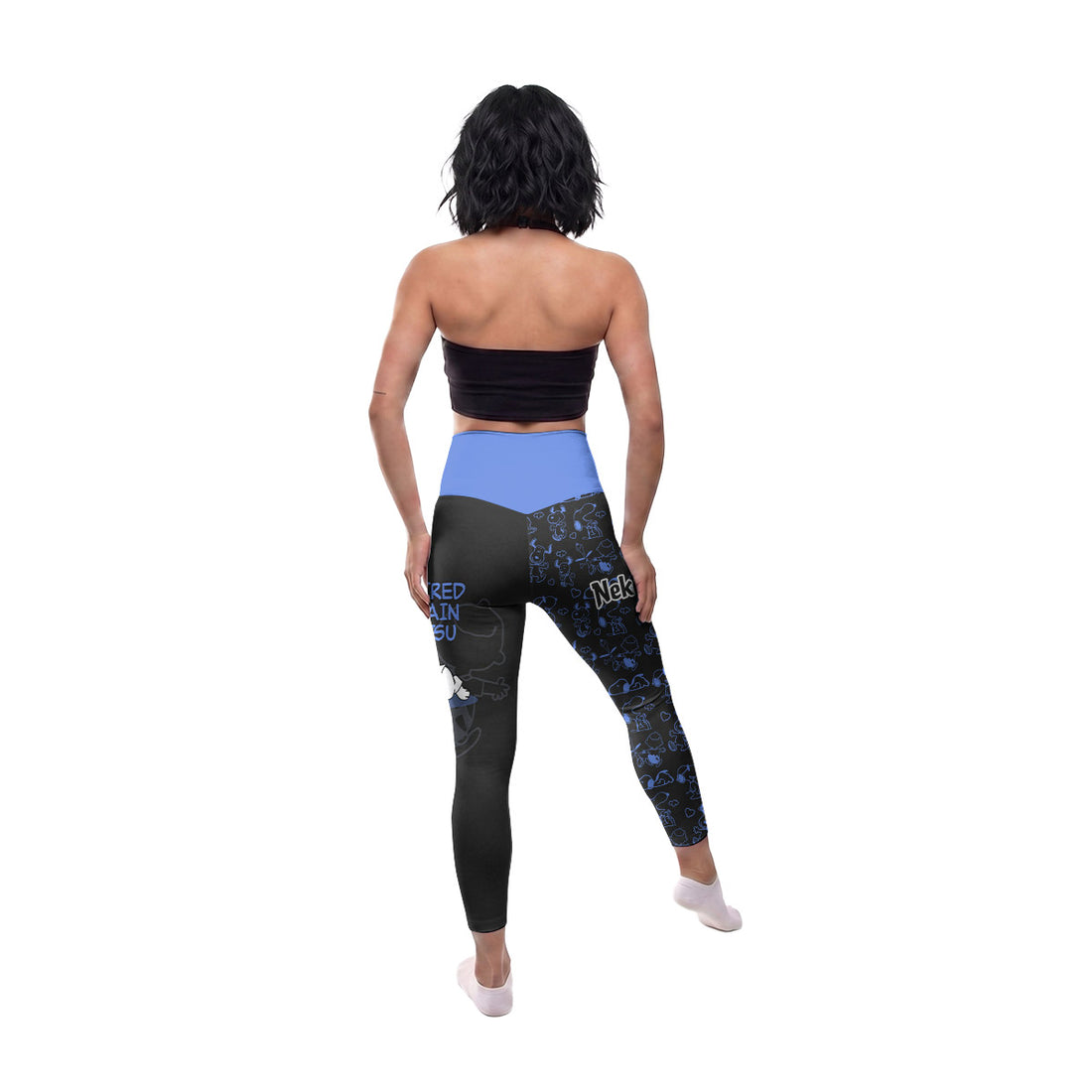 Snoopy Too Tired Too Train Blue Women's Leggings