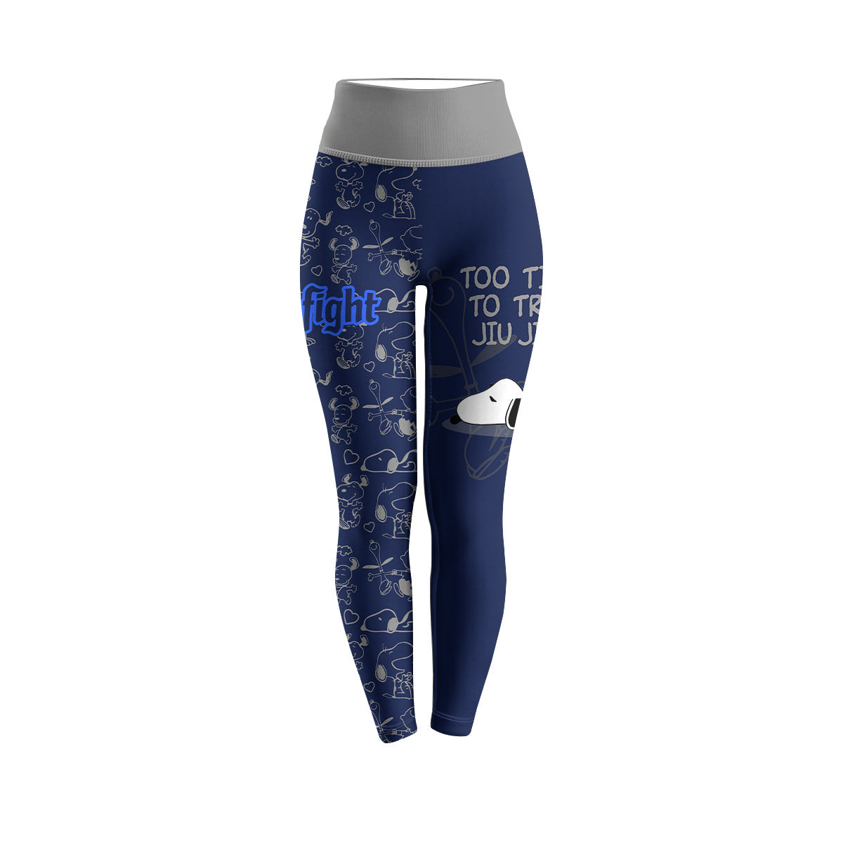 Snoopy Too Tired Too Train Grey Women's Leggings