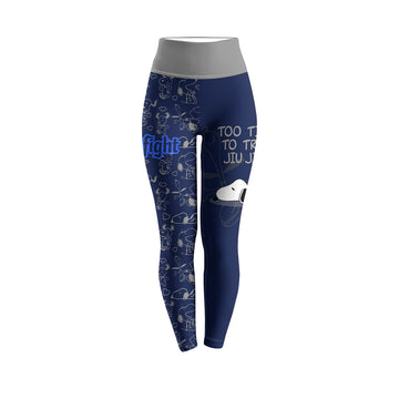 Snoopy Too Tired Too Train Grey Women's Leggings