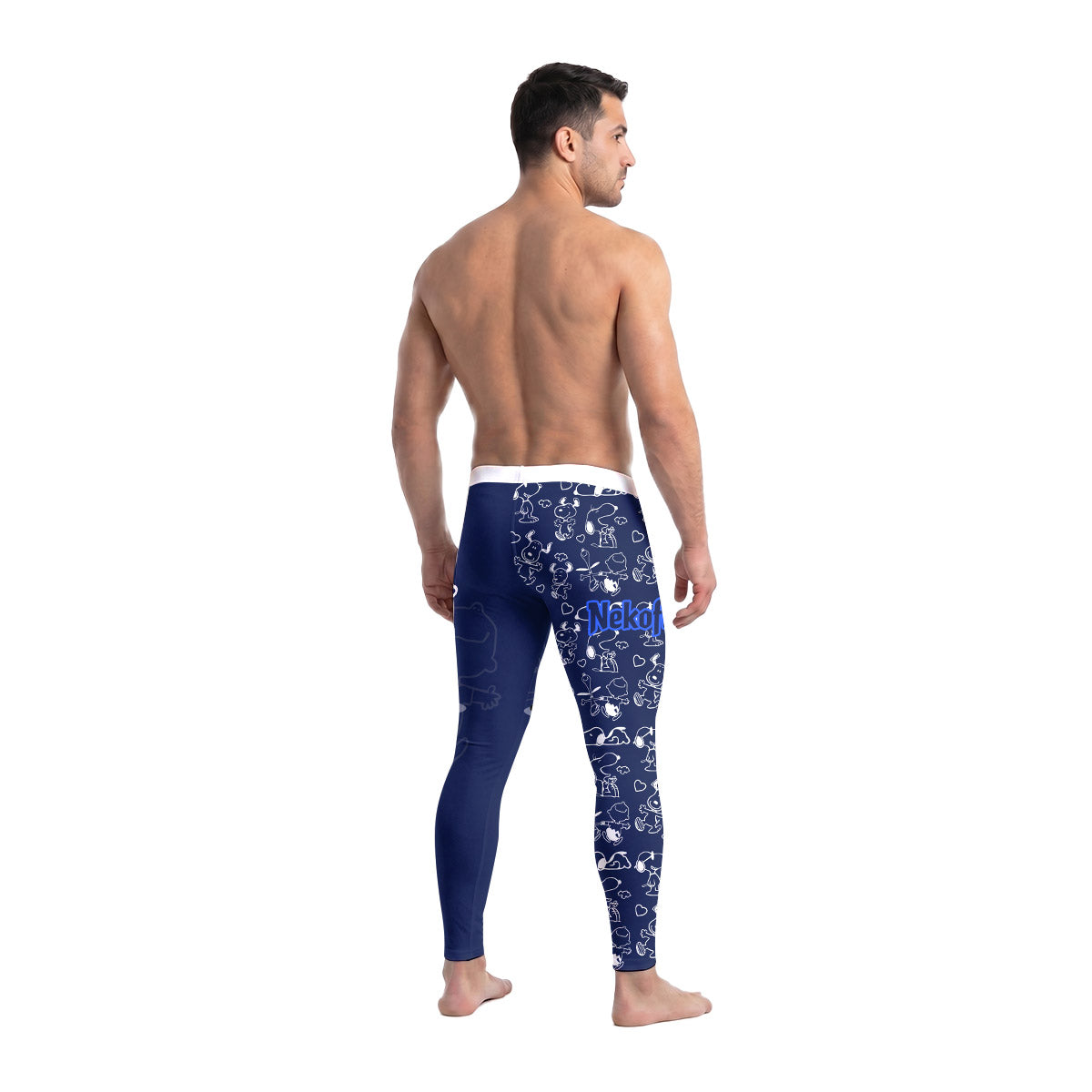 Snoopy Too Tired Too Train White Men's Compression Leggings