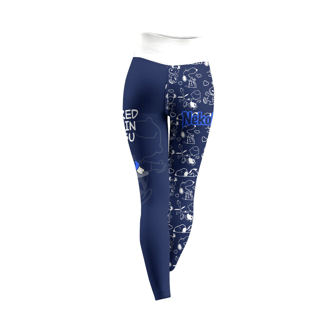 Snoopy Too Tired Too Train White Women's Leggings