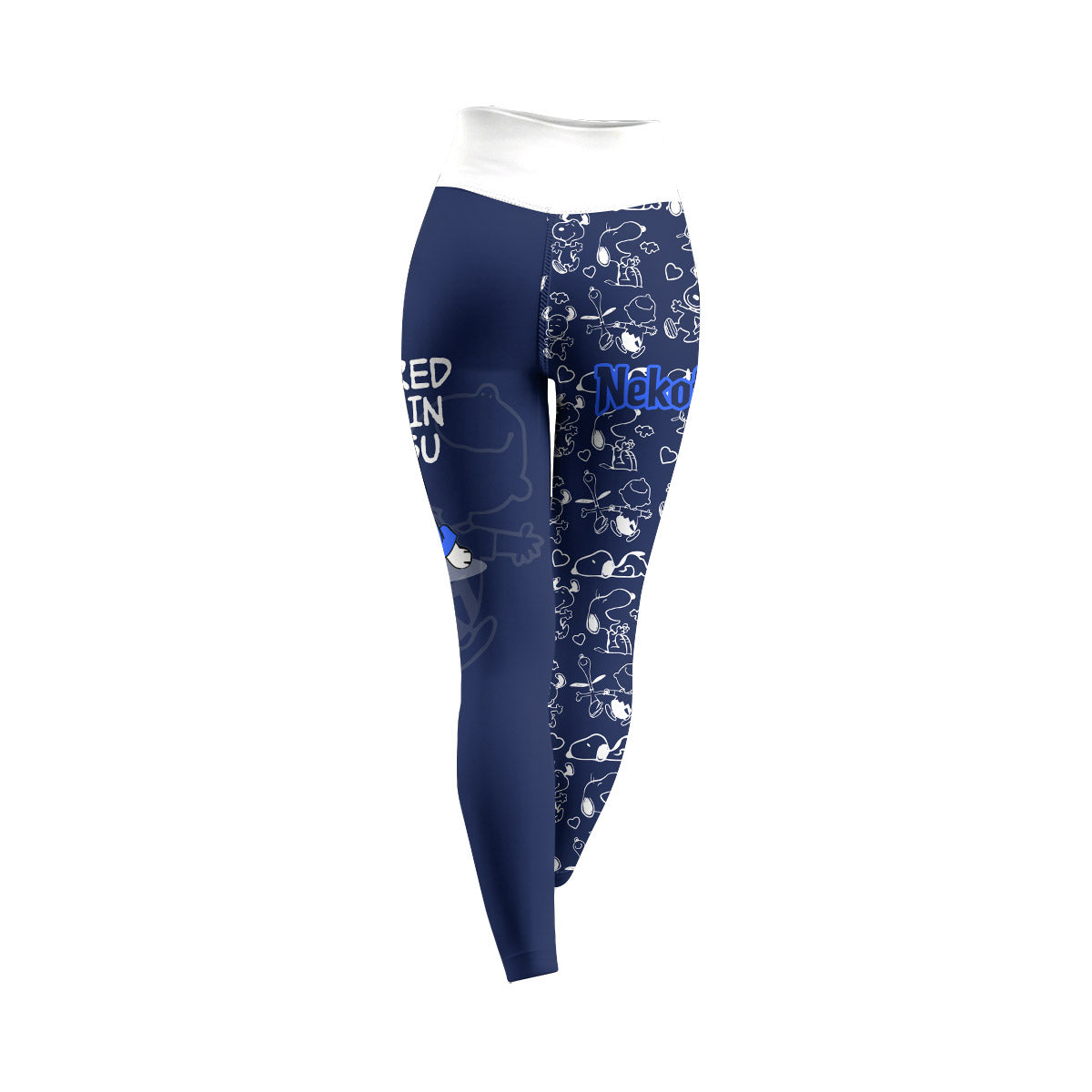 Snoopy Too Tired Too Train White Women's Leggings
