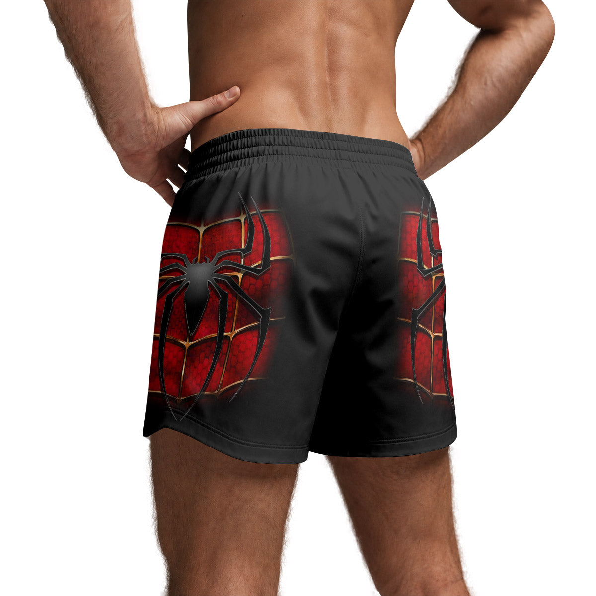 Spider Man Black Red Grappling Shorts