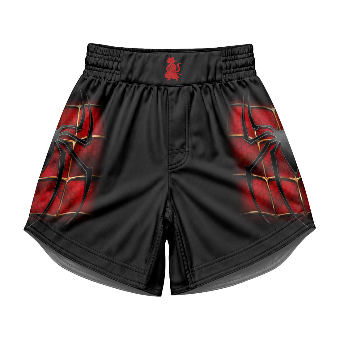Spider Man Black Red Kids Grappling Shorts