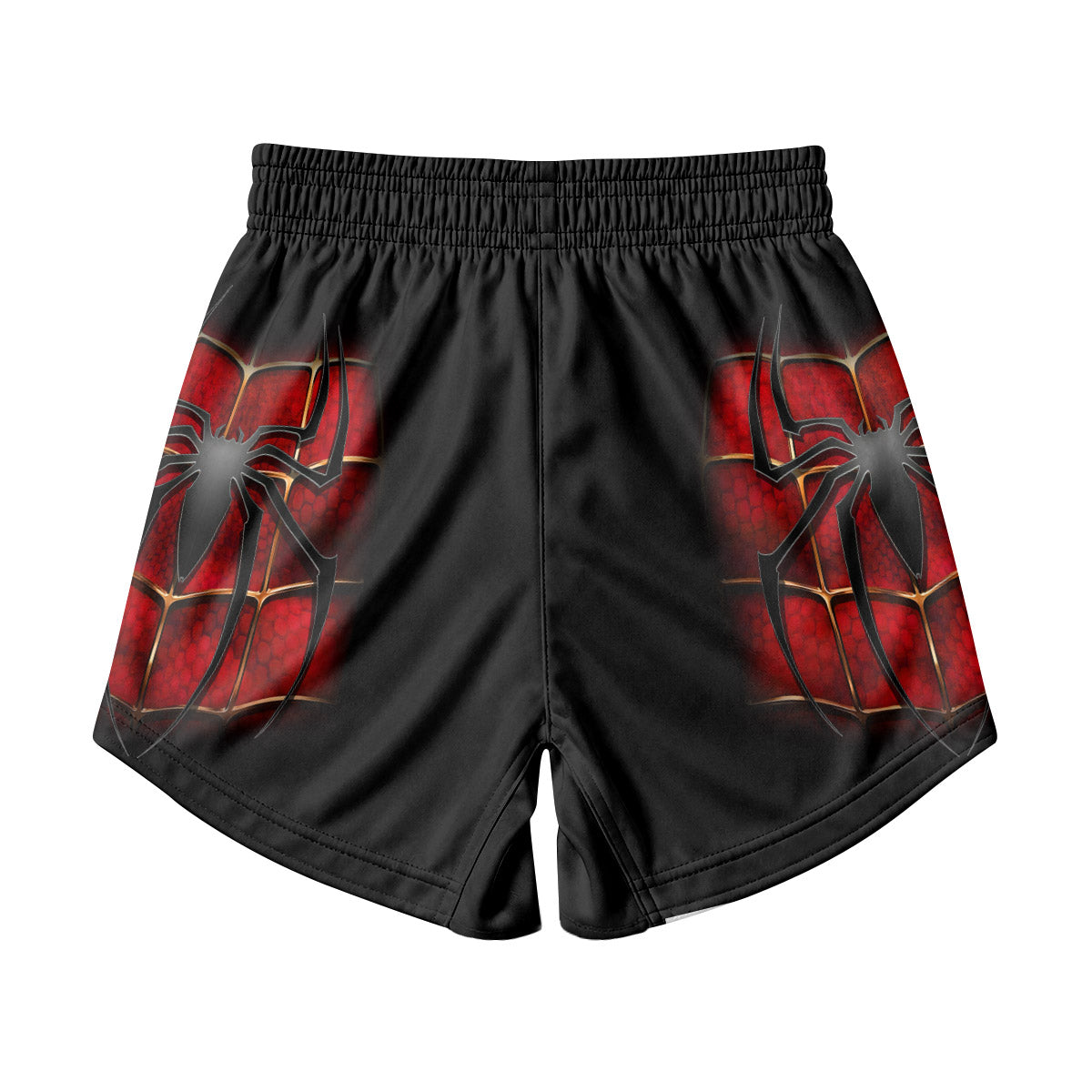 Spider Man Black Red Kids Grappling Shorts