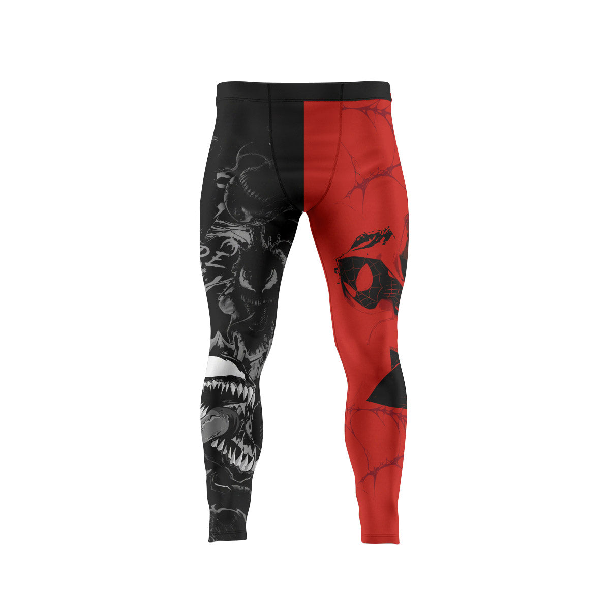 Spider Man Miles Morales And Venom Men's Compression Leggings