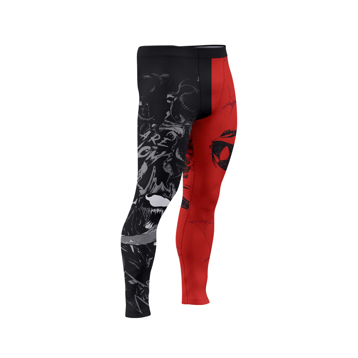 Spider Man Miles Morales And Venom Men's Compression Leggings