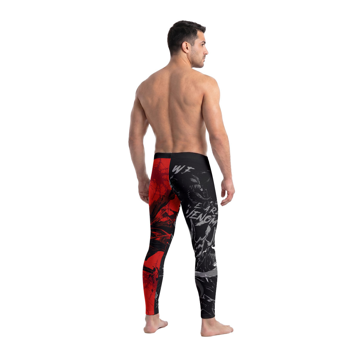 Spider Man Miles Morales And Venom Men's Compression Leggings