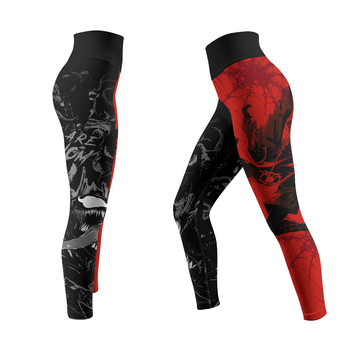 Spider Man Miles Morales And Venom Women's Leggings