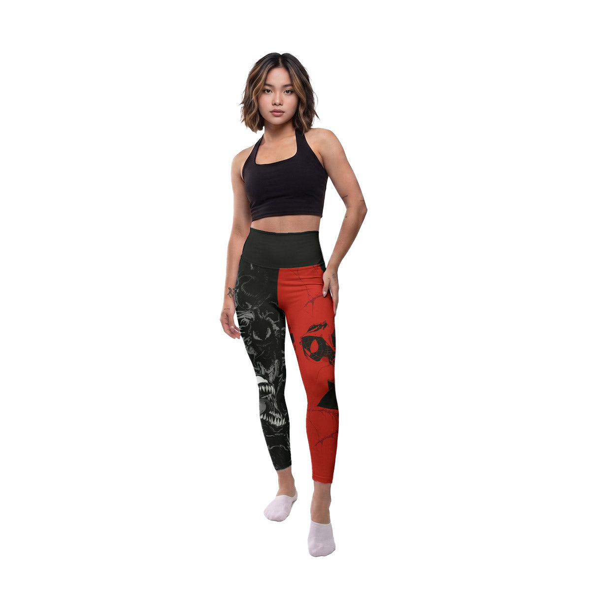 Spider Man Miles Morales And Venom Women's Leggings