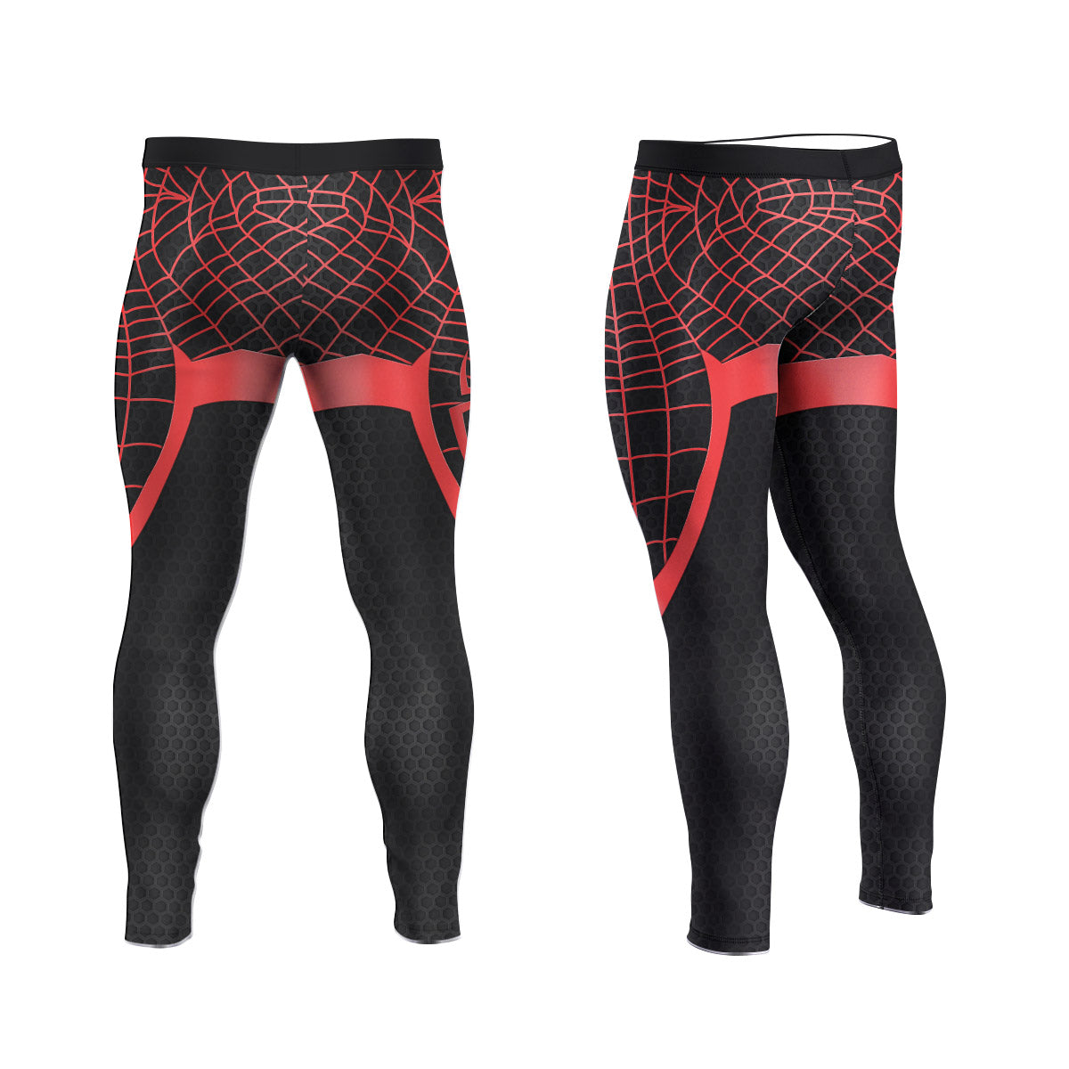 Spider Man Miles Morales Cosplay Men's Compression Leggings