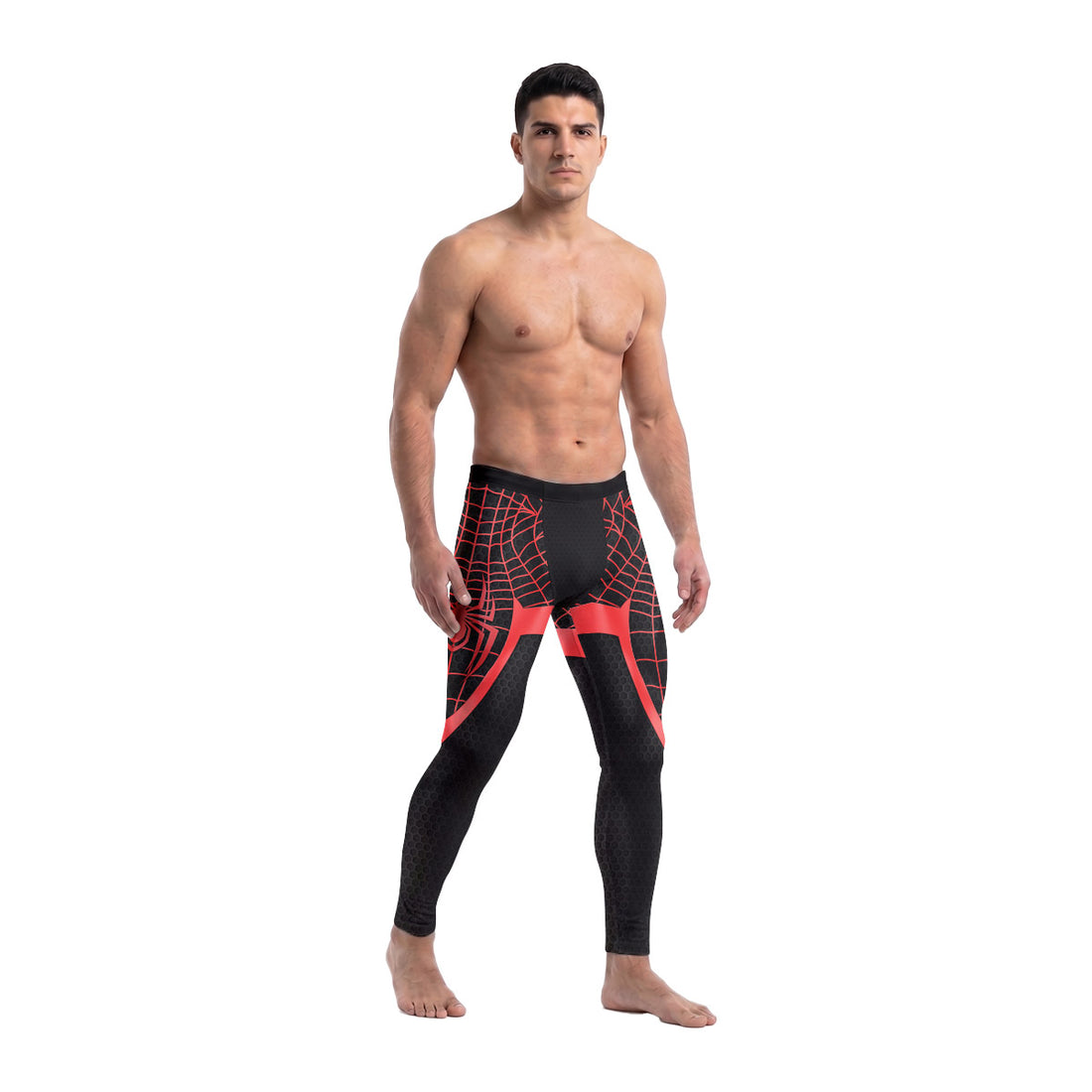 Spider Man Miles Morales Cosplay Men's Compression Leggings